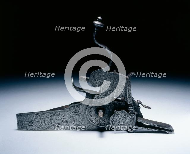 Wheel-Lock from a Hunting Gun, 1600s. Creator: Unknown.
