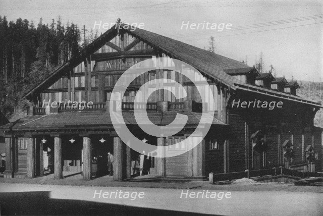 Tyrolean influence in the exterior design of the Winema Theater, Scotia, California, 1925. Artist: Unknown.