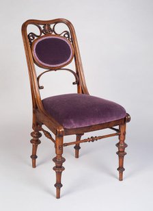 Dining Chair, Austria, c. 1870. Creator: Theophil Hansen.