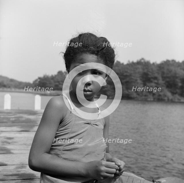 Barbara Layne on her vacation at Camp Christmas Seals, Haverstraw, New York, 1943. Creator: Gordon Parks.