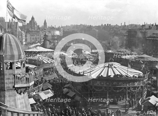 Goose Fair, Market Place, Nottingham, Nottinghamshire, 1926. Artist: Henson & Co