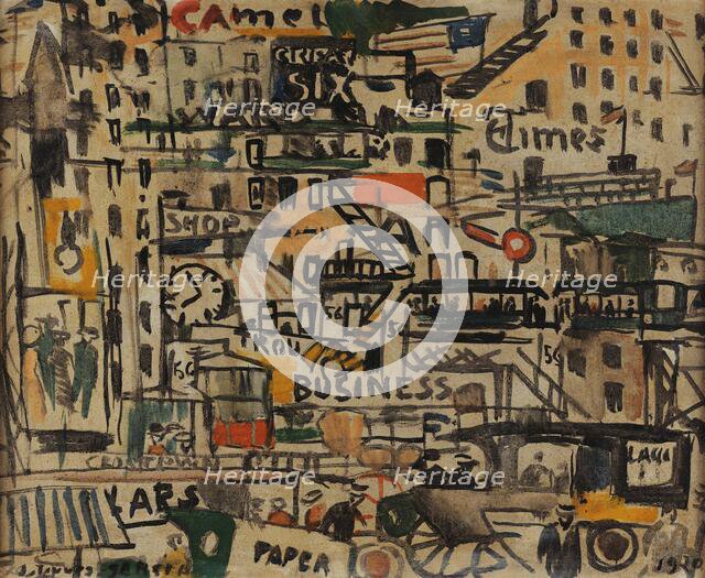 New York Street or New York Landscape, 1920. Creator: Torres-García, Joaquín (1874-1949).