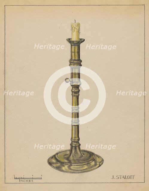 Candlestick, c. 1936. Creator: Jack Staloff.