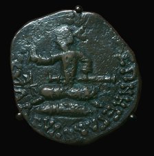 Bronze coin of the Scythian king Azes I, 1st century BC. Artist: Unknown