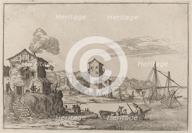 Rustic Seaport, 1638. Creator: Ercole Bazicaluva.