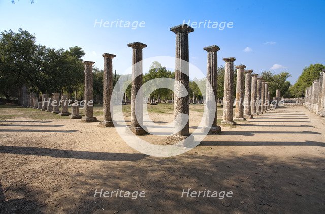 The palaestra at Olympia, Greece. Artist: Samuel Magal