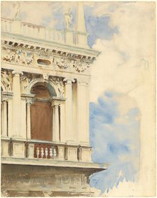 A Corner of the Library in Venice, 1904/1907. Creator: John Singer Sargent.