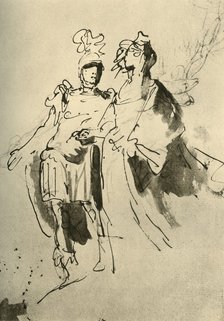 'A Soldier and a Woman', early-mid 18th century, (1928). Artist: Giovanni Battista Tiepolo.