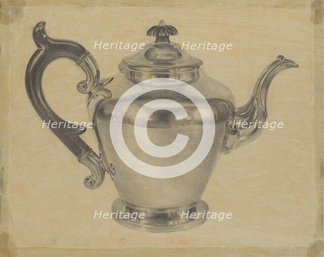 Pewter Teapot, c. 1937. Creator: Harry Goodman.