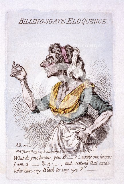 'Billingsgate eloquence', 1795.  Artist: James Gillray