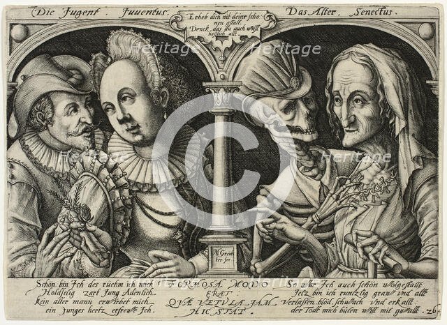 Youth and Old Age, c. 1596. Creator: Matthaeus Greuter.