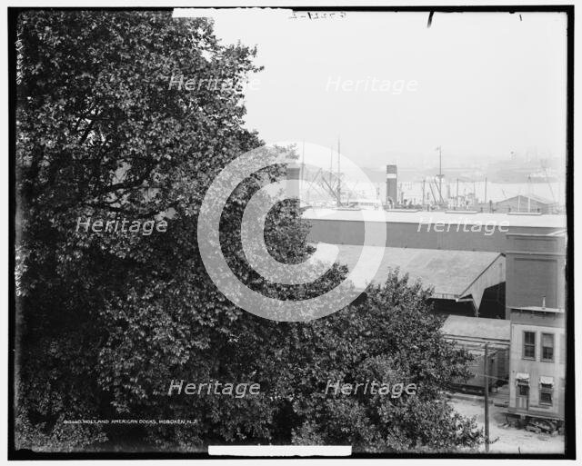 Holland American docks, Hoboken, N.J., between 1900 and 1915. Creator: Unknown.