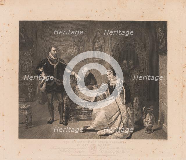 Signing of the Death Warrant of Lady Jane Grey. Creator: Charles Kennedy Burt (American, 1823-1892).