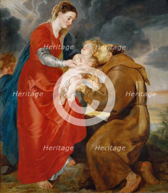 The Virgin Presents the Infant Jesus to Saint Francis, 1618. Creator: Rubens, Pieter Paul (1577-1640).