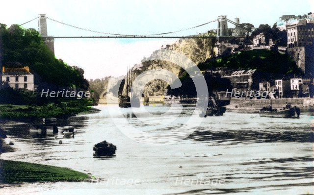 Clifton Suspension Bridge, Bristol, 1926.Artist: Cavenders Ltd