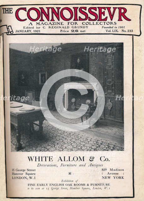 Cover of The Connoisseur, January 1921. Artist: Unknown.