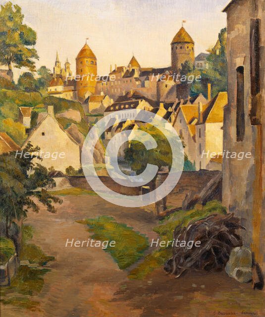 View of Castle in Semur, 1905. Creator: Bernard, Émile (1868-1941).