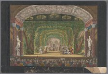 View of the stage of the Schouwburg in Amsterdam with a performance for Willem V..., 1768-1799. Creator: Anon.