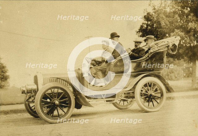 Russian delegates having automobile ride at Portsmouth, N.H., 1905. Creator: Nathan Lazarnick.