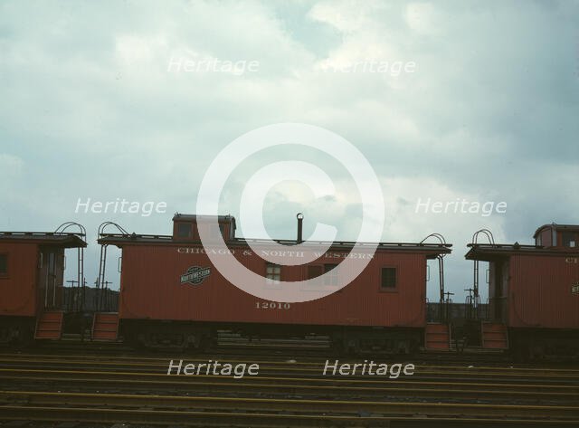 Caboose on the caboose track at C & NW RR's Proviso yard, Chicago, Ill., 1943. Creator: Jack Delano.