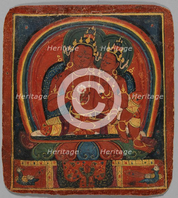 Initiation Card (Tsakalis): Amitabha, early 15th century. Creator: Unknown.