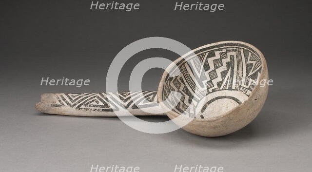 Dipper or Ladle with Interlocking Zigzag and Step-Fret Designs, A.D. 1000/1300. Creator: Unknown.