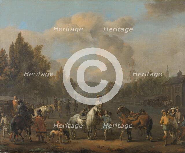 The Riding School, 1650-1674. Creator: Johannes Lingelbach.