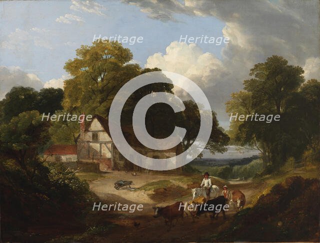 Barnyard Scene, late 18th-early 19th century. Creator: Robert Ladbrooke.