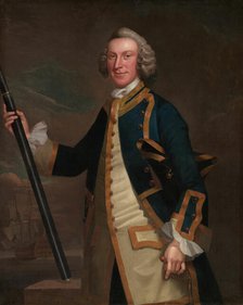 Portrait of a naval officer, 1749/58.  Creator: John Wollaston.