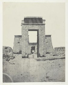 Karnak, Propylone du Temple de Khons; Thèbes, 1849/51, printed 1852. Creator: Maxime du Camp.