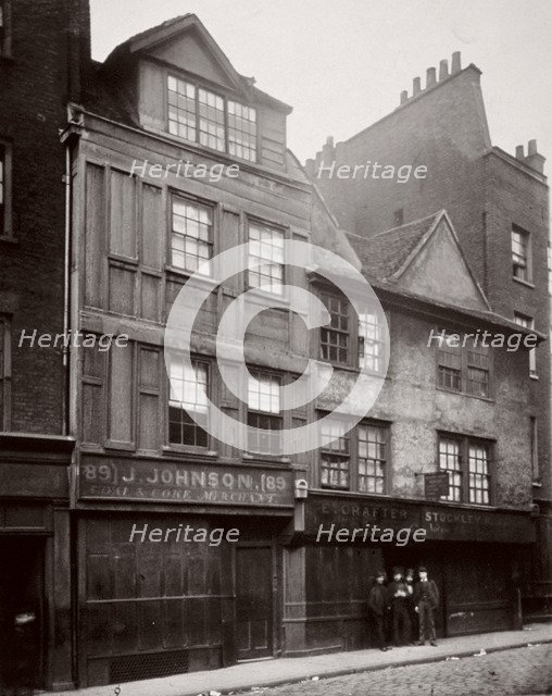 View of houses in Drury Lane, Westminster, London, 1876. Artist: Society for Photographing the Relics of Old London
