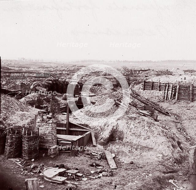 Confederate Fortifications, Petersburg, 1864. Creators: Tim O'Sullivan, Andrew Joseph Russell.