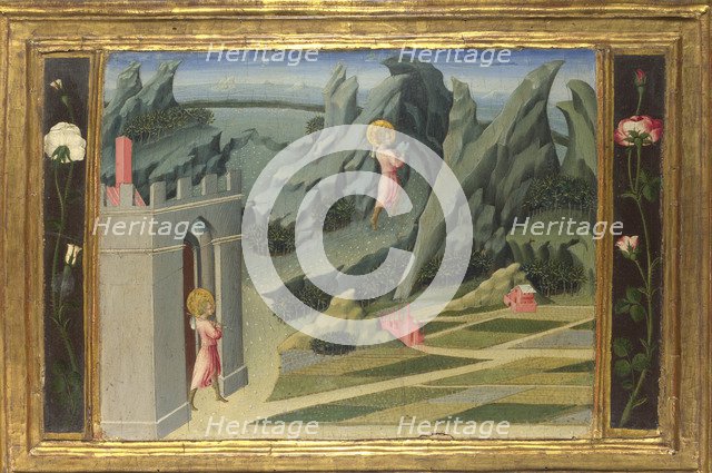 Saint John the Baptist retiring to the Desert (Predella Panel), 1454. Artist: Giovanni di Paolo (ca 1403-1482)