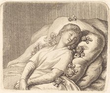 Dreaming on Roses, 1790. Creator: Daniel Nikolaus Chodowiecki.