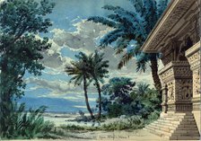 Stage design for the opera "Medgè" by Spyridon Samaras, 1888. Creator: Ferrario, Carlo (1833-1907).