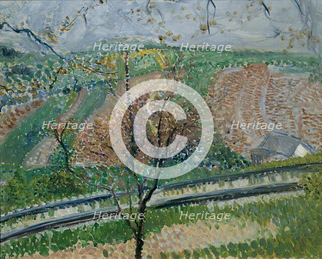 Route of the cog railway to the Kahlenberg, 1907. Creator: Richard Gerstl.