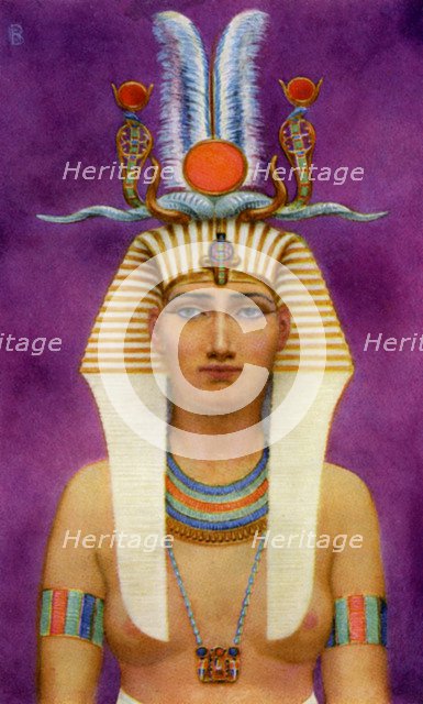 Hatshepsut, Ancient Egyptian queen of the 18th dynasty, 15th century BC (1926).  Artist: Winifred Mabel Brunton