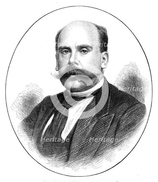 Señor Castelar, the new president of the Spanish Cortes, 1873. Creator: Unknown.