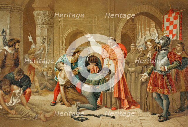 The Spanish conquest of Oran (May 17, 1509), 1890.  Creator: Unknown.