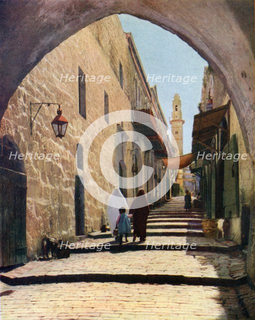 A street in Jerusalem, Israel, 1926. Artist: Unknown