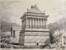 The Mausoleum of Halicarnassus as the tomb of King Mausolus, built by architects Satiros and Pite…