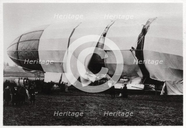 Zeppelin LZ2 after its destruction, 1906 (1933). Artist: Unknown