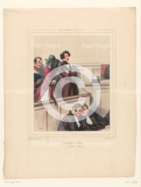 Conclusion et Morale (Accusation d'adultère), 1837.  Creator: Paul Gavarni.