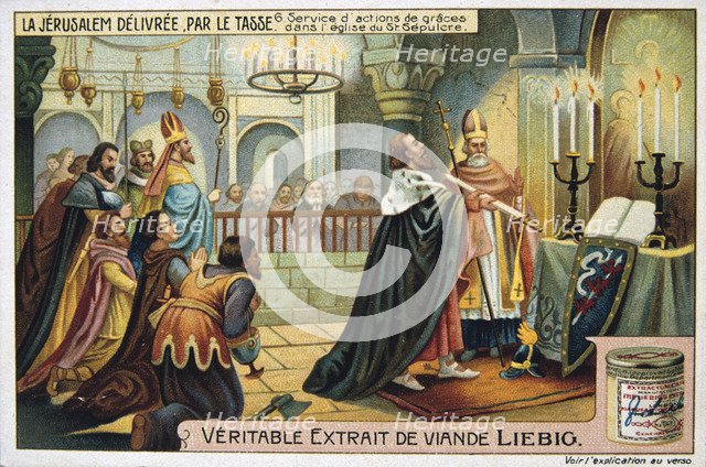 La Jerusalem deliveree par le Tasse, Thanksgiving service in the Church of the Holy Sepulchre. Artist: Unknown