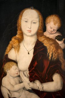 Virgin with Child and an Angel , 1539-1540. Creator: Baldung (Baldung Grien), Hans (1484-1545).