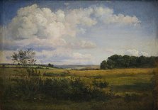 Landscape with Sunlit Clouds, 1844-1845. Creator: Dankvart Dreyer.