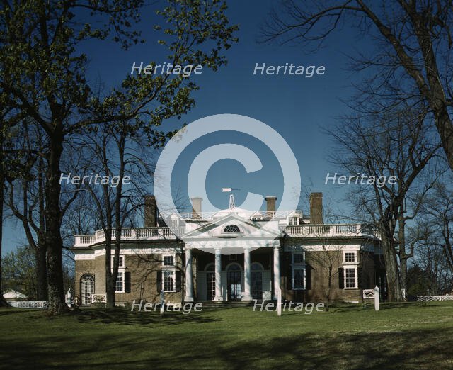 Monticello, home of Thomas Jefferson, Charlottesville, Va., 1943. Creator: John Collier.