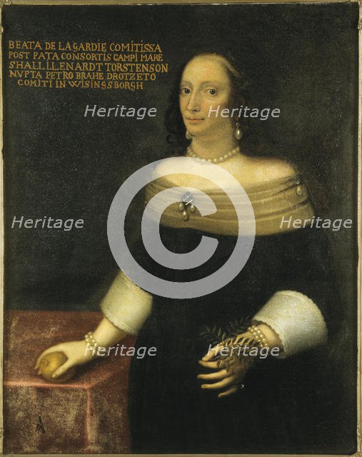 Portrait of Beata De la Gardie (1612-1680), c. 1653. Creator: Anonymous.