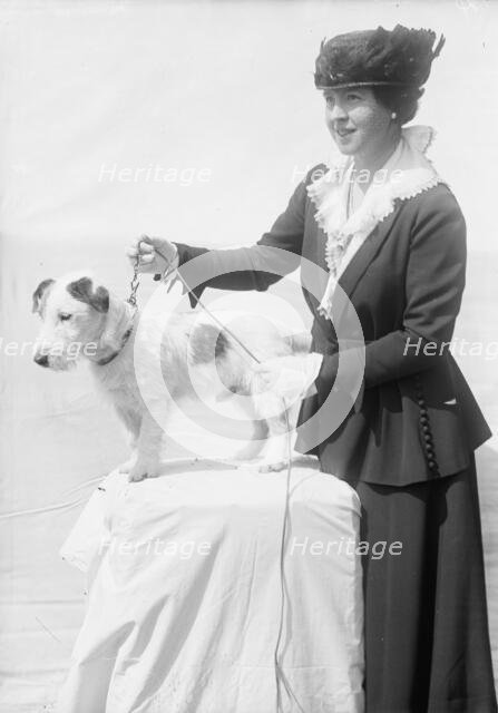 Gladys Ingalls, Mrs. Arnold Robertson, Dog Show, 1916. Creator: Harris & Ewing.