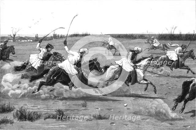 ''The Home of Polo - Natives of Manipur playing the National Game', 1891. Creator: Unknown.